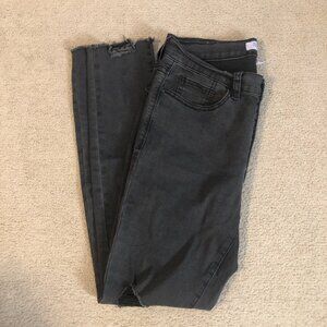 Judy Blue Distressed Charcoal Black Skinny Jeans, button fly, size 11/30
